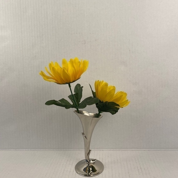 VASE Bud vase posy holder silver tone flower unique - Picture 3 of 13